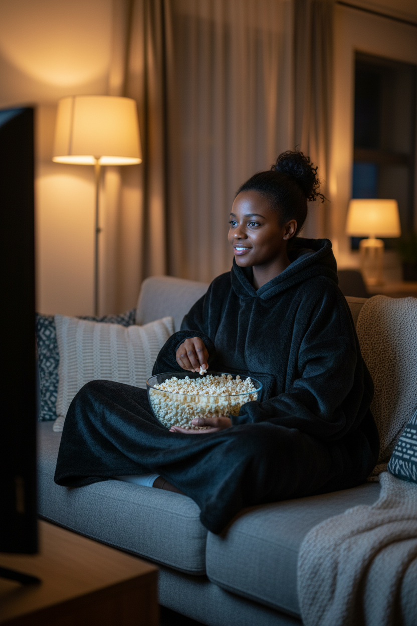 Hoodie Blanket Black - SA Lifestyle